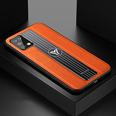 Funda Silicona Goma de Cuero Carcasa FL1 para Samsung Galaxy A03s Naranja