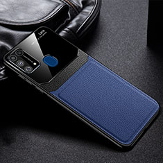 Funda Silicona Goma de Cuero Carcasa FL1 para Samsung Galaxy M21s Azul
