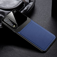 Funda Silicona Goma de Cuero Carcasa FL1 para Vivo Y20s Azul