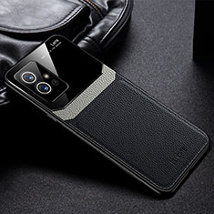 Funda Silicona Goma de Cuero Carcasa FL1 para Vivo Y55s 5G Negro