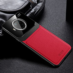 Funda Silicona Goma de Cuero Carcasa FL1 para Xiaomi Mi 10i 5G Rojo