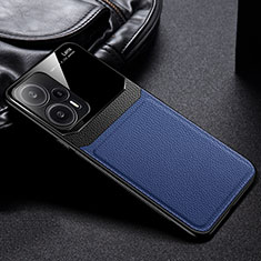 Funda Silicona Goma de Cuero Carcasa FL1 para Xiaomi Poco F5 5G Azul