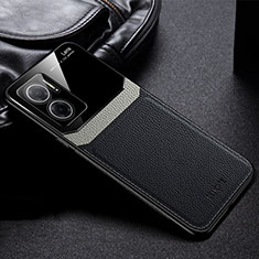 Funda Silicona Goma de Cuero Carcasa FL1 para Xiaomi Redmi 10 5G Negro