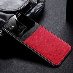 Funda Silicona Goma de Cuero Carcasa FL1 para Xiaomi Redmi 10C 4G Rojo
