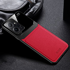 Funda Silicona Goma de Cuero Carcasa FL1 para Xiaomi Redmi 12 4G Rojo