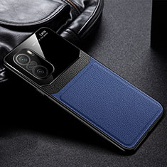 Funda Silicona Goma de Cuero Carcasa FL1 para Xiaomi Redmi Note 10 4G Azul