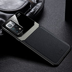 Funda Silicona Goma de Cuero Carcasa FL1 para Xiaomi Redmi Note 11 4G (2021) Negro