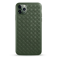 Funda Silicona Goma de Cuero Carcasa G01 para Apple iPhone 11 Pro Max Verde