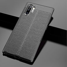 Funda Silicona Goma de Cuero Carcasa G01 para Samsung Galaxy Note 10 Plus 5G Negro