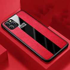 Funda Silicona Goma de Cuero Carcasa H01 para Apple iPhone 11 Pro Max Rojo