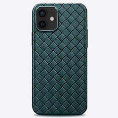 Funda Silicona Goma de Cuero Carcasa H01 para Apple iPhone 12 Verde