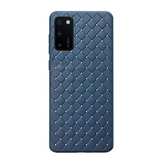 Funda Silicona Goma de Cuero Carcasa H01 para Huawei Honor View 30 5G Azul