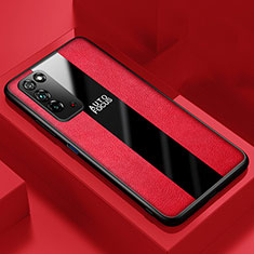 Funda Silicona Goma de Cuero Carcasa H01 para Huawei Honor X10 5G Rojo