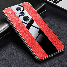 Funda Silicona Goma de Cuero Carcasa H01 para Huawei Mate 20 Lite Rojo