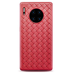 Funda Silicona Goma de Cuero Carcasa H01 para Huawei Mate 30E Pro 5G Rojo