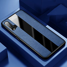 Funda Silicona Goma de Cuero Carcasa H01 para Huawei Nova 6 5G Azul
