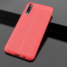 Funda Silicona Goma de Cuero Carcasa H01 para Samsung Galaxy A70S Rojo