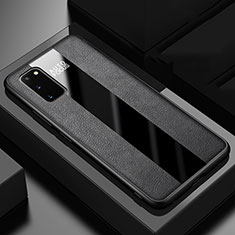Funda Silicona Goma de Cuero Carcasa H01 para Samsung Galaxy S20 5G Negro