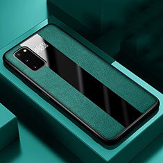 Funda Silicona Goma de Cuero Carcasa H01 para Samsung Galaxy S20 5G Verde
