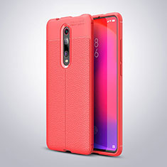 Funda Silicona Goma de Cuero Carcasa H01 para Xiaomi Mi 9T Rojo