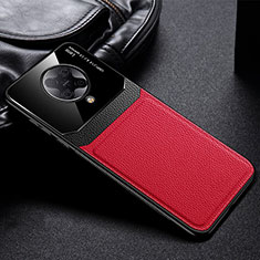 Funda Silicona Goma de Cuero Carcasa H01 para Xiaomi Redmi K30 Pro 5G Rojo
