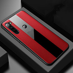 Funda Silicona Goma de Cuero Carcasa H01 para Xiaomi Redmi Note 8 Rojo