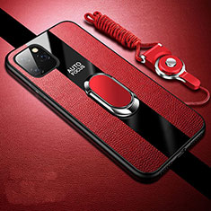 Funda Silicona Goma de Cuero Carcasa H02 para Apple iPhone 11 Pro Rojo