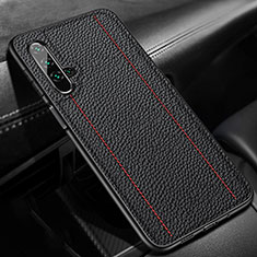 Funda Silicona Goma de Cuero Carcasa H02 para Huawei Honor 20 Negro