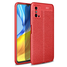 Funda Silicona Goma de Cuero Carcasa H02 para Huawei Honor X10 Max 5G Rojo