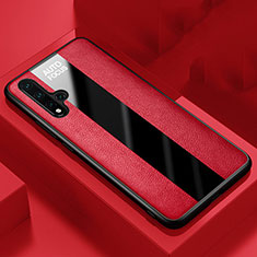 Funda Silicona Goma de Cuero Carcasa H02 para Huawei Nova 5 Pro Rojo