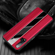 Funda Silicona Goma de Cuero Carcasa H02 para Huawei Nova 6 Rojo