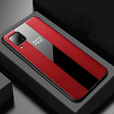 Funda Silicona Goma de Cuero Carcasa H02 para Huawei Nova 6 SE Rojo
