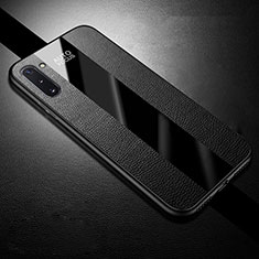 Funda Silicona Goma de Cuero Carcasa H02 para Samsung Galaxy Note 10 5G Negro