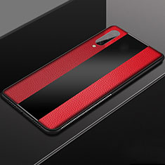 Funda Silicona Goma de Cuero Carcasa H02 para Xiaomi Mi A3 Rojo