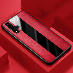 Funda Silicona Goma de Cuero Carcasa H03 para Huawei Honor 20S Rojo