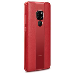 Funda Silicona Goma de Cuero Carcasa H03 para Huawei Mate 20 X 5G Rojo