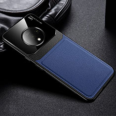 Funda Silicona Goma de Cuero Carcasa H03 para OnePlus 7T Azul