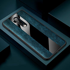 Funda Silicona Goma de Cuero Carcasa H03 para OnePlus 7T Pro Azul