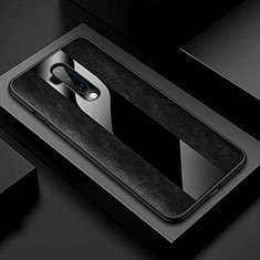 Funda Silicona Goma de Cuero Carcasa H03 para OnePlus 7T Pro Negro