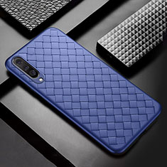 Funda Silicona Goma de Cuero Carcasa H03 para Samsung Galaxy A70 Azul