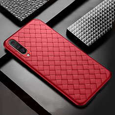 Funda Silicona Goma de Cuero Carcasa H03 para Samsung Galaxy A90 5G Rojo