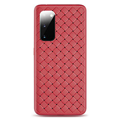 Funda Silicona Goma de Cuero Carcasa H03 para Samsung Galaxy S20 5G Rojo