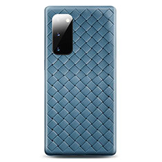 Funda Silicona Goma de Cuero Carcasa H03 para Samsung Galaxy S20 Azul Cielo