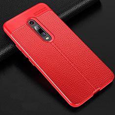 Funda Silicona Goma de Cuero Carcasa H03 para Xiaomi Mi 9T Pro Rojo