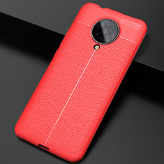 Funda Silicona Goma de Cuero Carcasa H03 para Xiaomi Redmi K30 Pro 5G Rojo