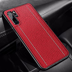 Funda Silicona Goma de Cuero Carcasa H04 para Huawei P30 Pro New Edition Rojo