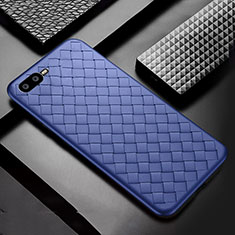 Funda Silicona Goma de Cuero Carcasa H04 para Oppo R17 Neo Azul