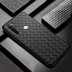Funda Silicona Goma de Cuero Carcasa H04 para Xiaomi Redmi Note 8 (2021) Negro