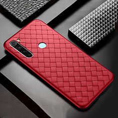 Funda Silicona Goma de Cuero Carcasa H04 para Xiaomi Redmi Note 8 (2021) Rojo
