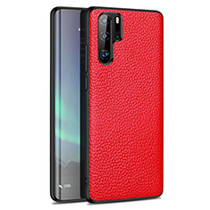 Funda Silicona Goma de Cuero Carcasa H05 para Huawei P30 Pro Rojo